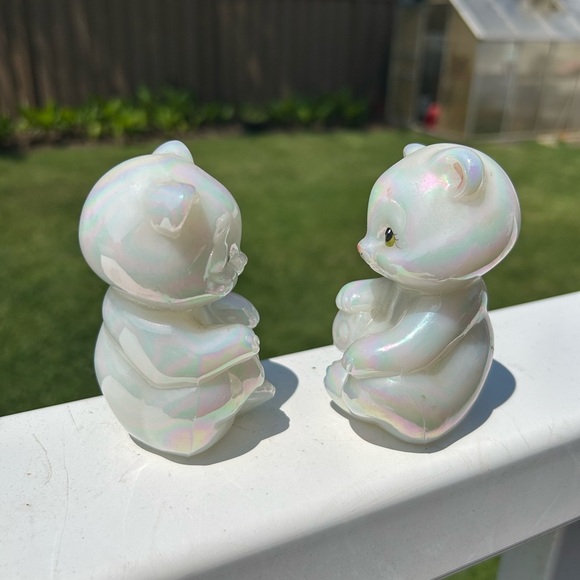 Iridescent Bear Figurines - Set of 2 - Picture 3 of 5